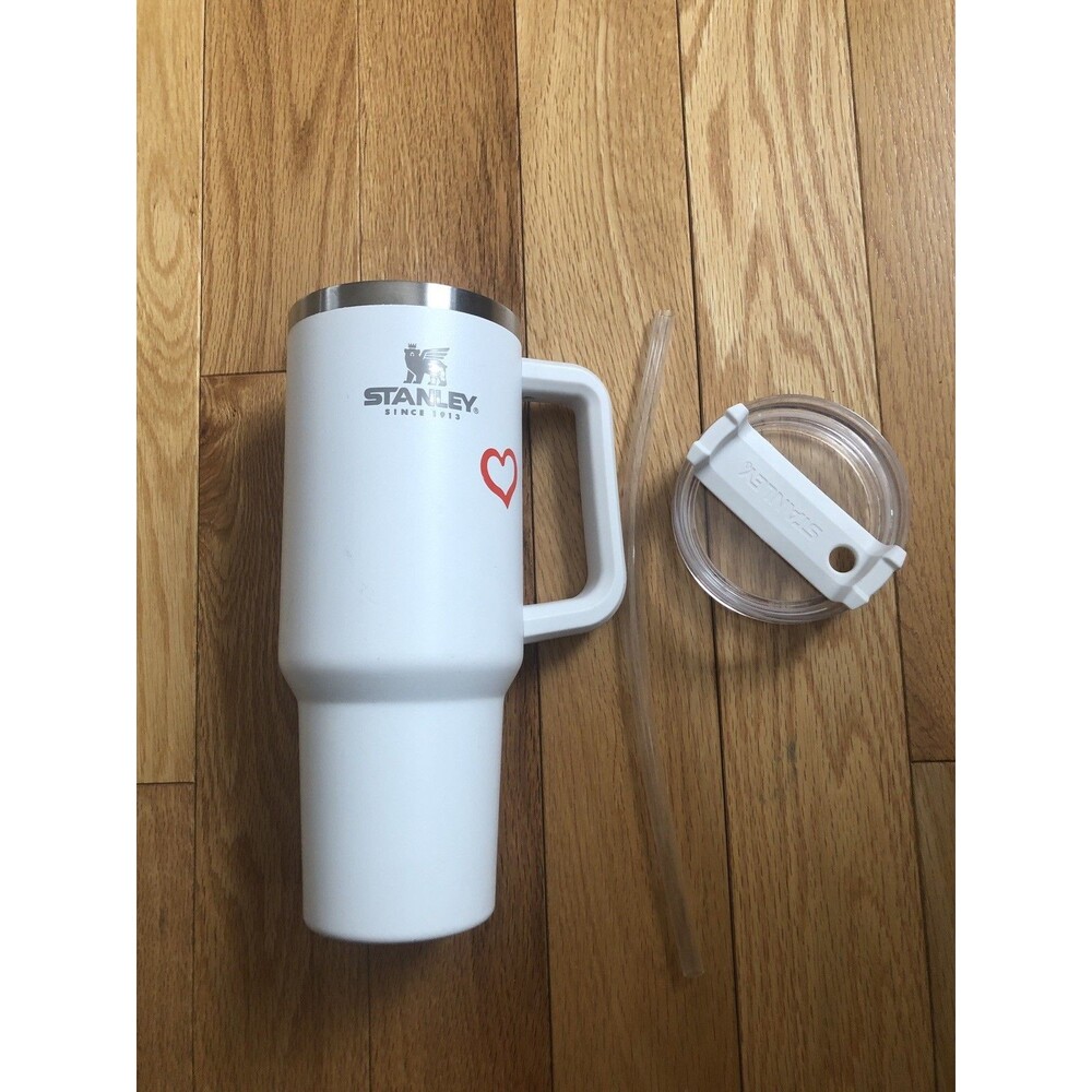 Stanley Stainless Steel 40 oz. Water Bottler with straw White